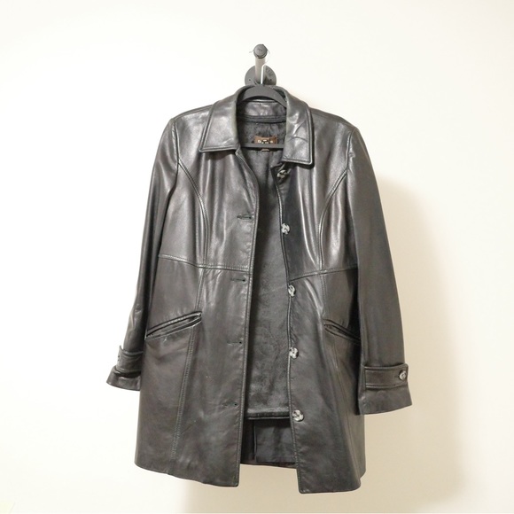 Danier Italian Leather Jacket Black Size US M - Picture 1 of 9